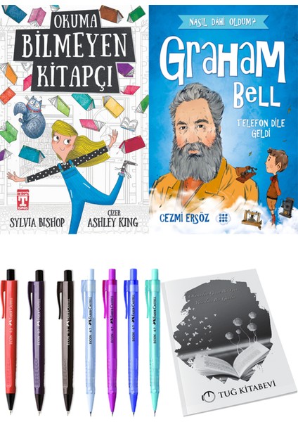 Okuma Bilmeyen Kitapçı ve Graham Bell Telefon Dile Geldi + Hediyeli
