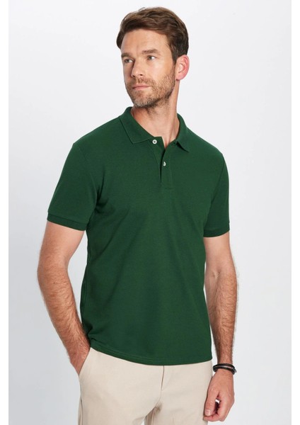 Erkek 5'li Paket Haki-Su Yeşili-Koyu Yeşil-Yeşil-Çağla Slim Fit Pamuklu Düz Pike Polo Yaka Tişört fiyatları