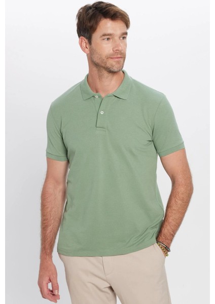 Erkek 5'li Paket Haki-Su Yeşili-Koyu Yeşil-Yeşil-Çağla Slim Fit Pamuklu Düz Pike Polo Yaka Tişört fırsatları