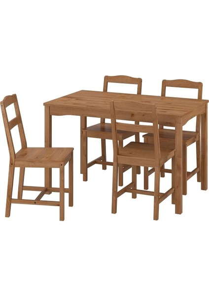 Mutfak Masası Takımı, Antika Vernik-Çam, 4 Sandalyeli