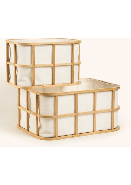 Dalı Bambu Sepet 42X32X20 cm Natural