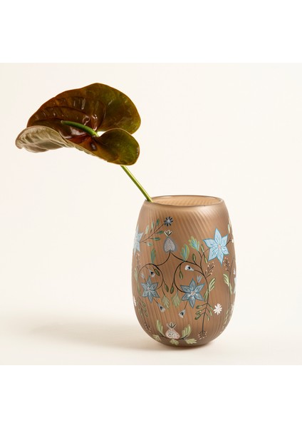 Aravalı Cam Dekoratif Kase 12.5X12.5X17.5 cm Renkli modelleri