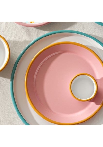 Frigya Emaye Tabak 25 cm Gül Kurusu