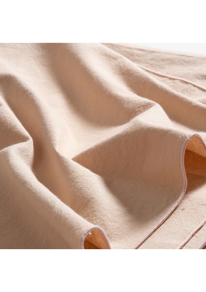 Solıd Overloklu Pamuk %100 Pamuk Masa Örtüsü 160x320 Cm Kum Rengı fırsatları