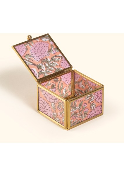 Fagu Cam Dekoratif Kutu 8X8X6 cm Pembe modelleri
