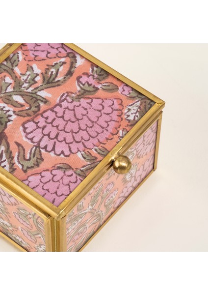 Fagu Cam Dekoratif Kutu 8X8X6 cm Pembe indirimleri