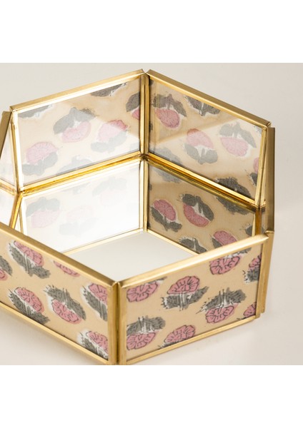 Fagu Cam Dekoratif Kutu 17x15x6 Cm Pembe - Yeşil modelleri