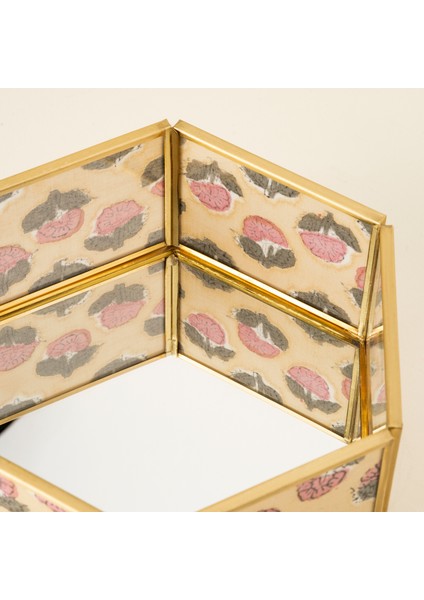 Fagu Cam Dekoratif Kutu 17x15x6 Cm Pembe - Yeşil fırsatları