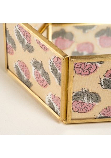 Fagu Cam Dekoratif Kutu 17x15x6 Cm Pembe - Yeşil indirimleri
