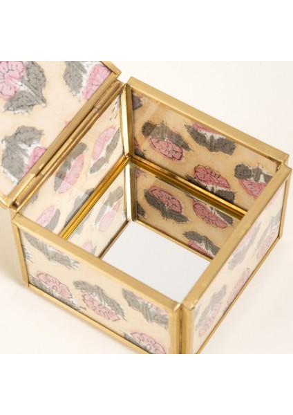 Fagu Cam Dekoratif Kutu 8x8x6 Cm Pembe - Yeşil fırsatları
