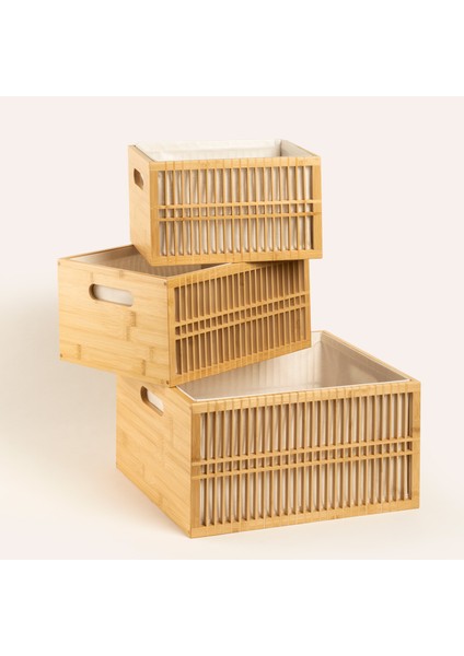Dalı Bambu Sepet 27X22X17 cm Natural