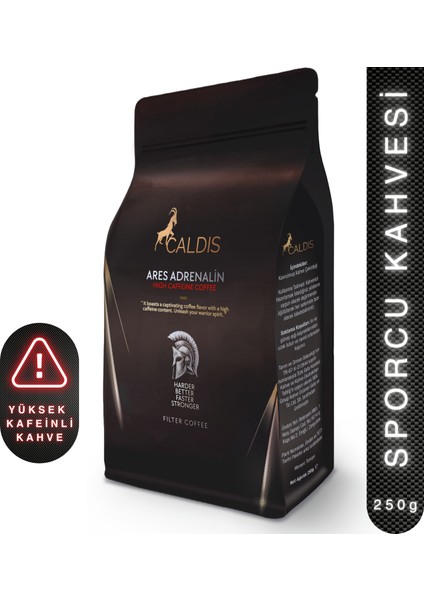 Ares Adrenalin™ 250 gr Yüksek Kafeinli Pre-Workout Sporcu Kahvesi