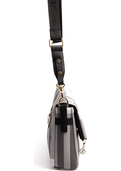 Tek Bölmeli Kadın Çapraz Çanta 963 MK84 45422 Gri Mat Siyah modelleri