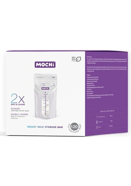 Nessiworld Mochi Anne Sütü Saklama Poşeti 120 Adet
