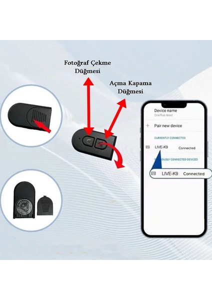 2in1 Bluetooth Kumandalı 170 cm Tripod Telefon Tutuculu Selfie Çubuğu Telefon Tripodu K9 fırsatları