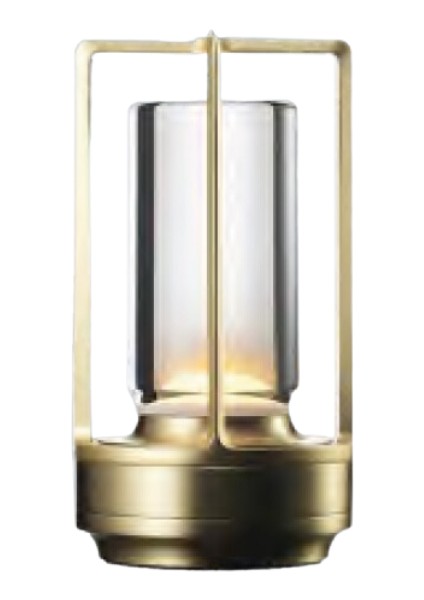 Halki Masa Lambası USB Şarjlı Dokunmatik 3 Renkli Dimlenebilir YL86-1244 Gold