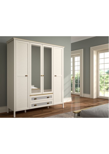 Atlantis 4 Kapılı Gardrop - Çekmeceli fiyatları