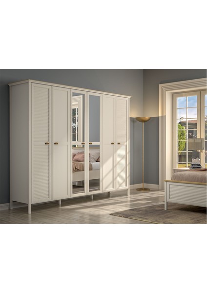 Astoria 6 Kapılı Gardrop - Askılı fiyatları