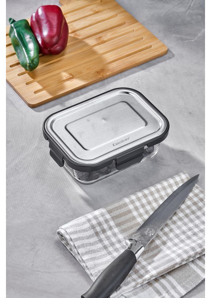 640 ml Cam Saklama Kabı – Paslanmaz Çelik Kapaklı, Sızdırmaz, Bulaşık Makinesine Uygun fiyatları