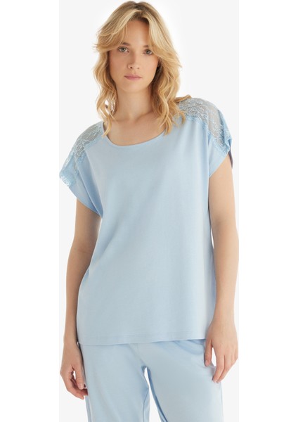 Kadın Pijama Takımı 51846 - Mavi