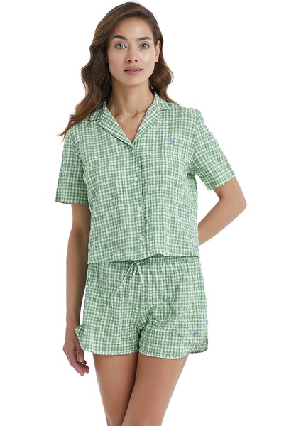 Kadın Pijama Üstü 60410 - Yeşil