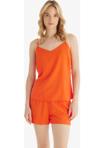 Kadın Pijama Takımı 60531 - Turuncu