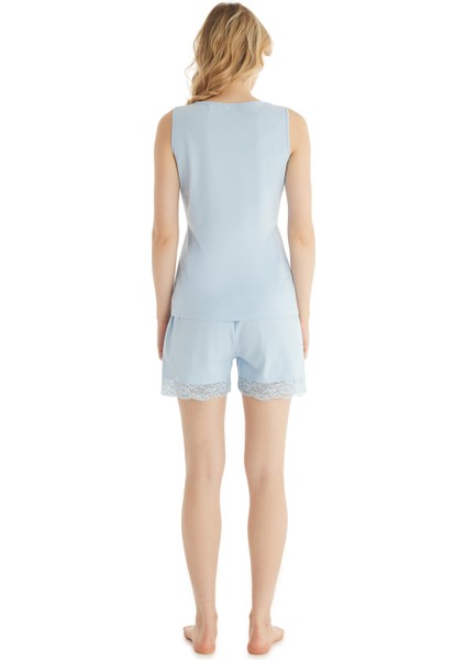 Kadın Pijama Takımı 51847 - Mavi indirimleri