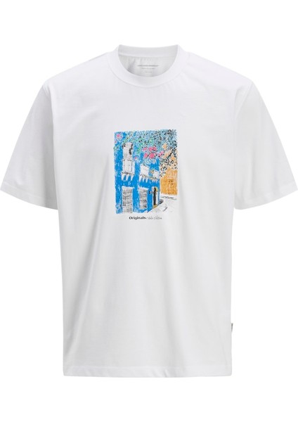 Erkek Baskılı Bisiklet Yaka T-Shirt - 12273494
