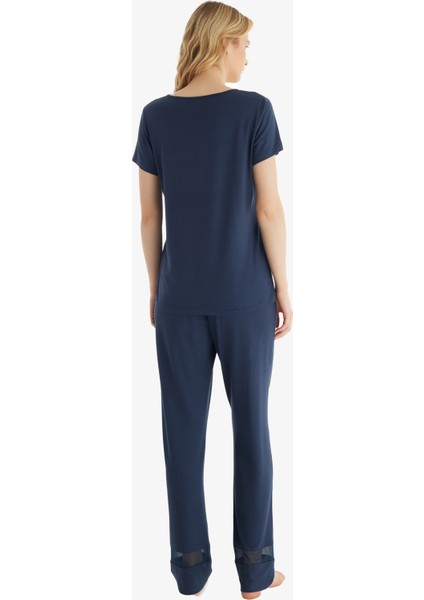 Kadın Pijama Takımı 51836 - Lacivert