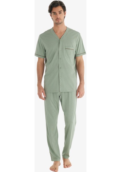 Erkek Pijama Takımı 40704 - Yeşil