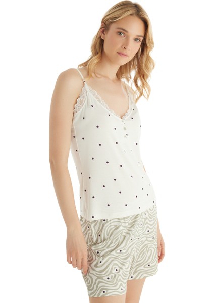 Kadın Pijama Takımı 51858 - Puantiye Baskılı fırsatları