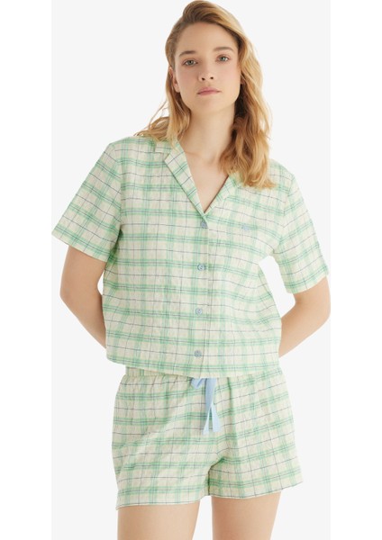 Kadın Şort 60545 - Kare Desenli fiyatları