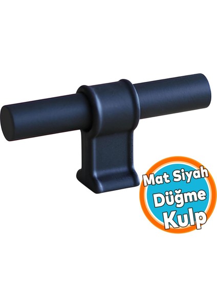 Metal Düğme Tek Vidalı Çekmece Mutfak Mobilya Dolabı Dolap Kulbu Kulpları Mat Siyah
