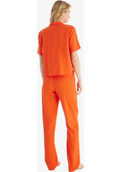Kadın Pijama Takımı 60533 - Turuncu