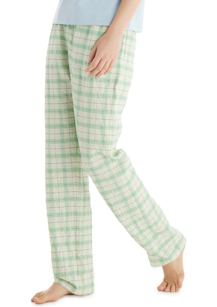 Kadın Pijama Altı 60546 - Kare Desenli