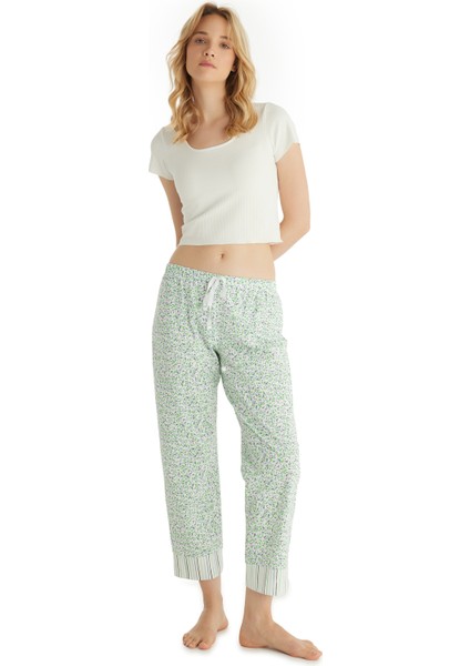 Kadın Pijama Altı 51805 - Çiçek Baskılı