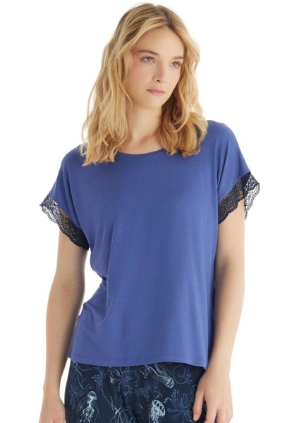 Kadın Pijama Takımı 60538 - Mavi indirimleri