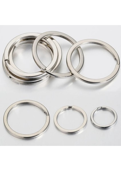 Paslanmaz Çelik Anahtarlıklar 20 Adet 20MM Yuvarlak Düz Çizgi Bölünmüş Yüzük Anahtarlık Yapımı Için Dıy El Yapımı Takı Aksesuarları fiyatları