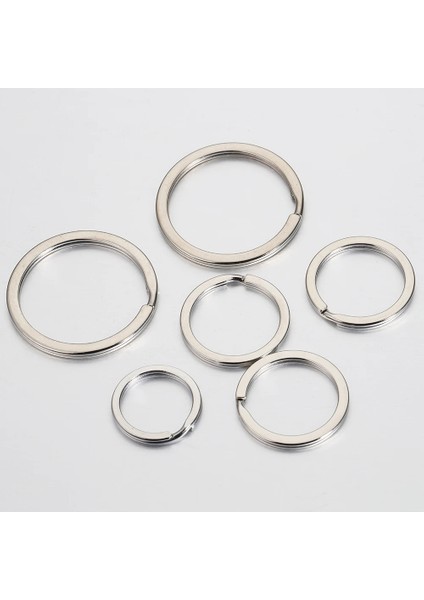 Paslanmaz Çelik Anahtarlıklar 20 Adet 20MM Yuvarlak Düz Çizgi Bölünmüş Yüzük Anahtarlık Yapımı Için Dıy El Yapımı Takı Aksesuarları modelleri