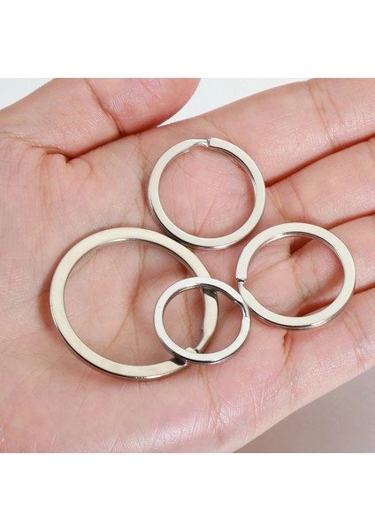 Paslanmaz Çelik Anahtarlıklar 20 Adet 20MM Yuvarlak Düz Çizgi Bölünmüş Yüzük Anahtarlık Yapımı Için Dıy El Yapımı Takı Aksesuarları indirimleri