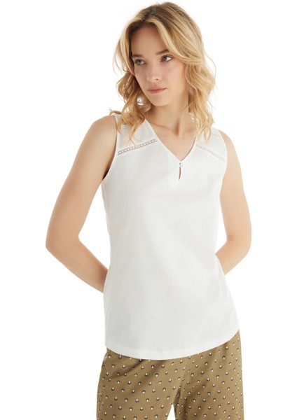 Kadın Pijama Takımı 51864 - Beyaz modelleri