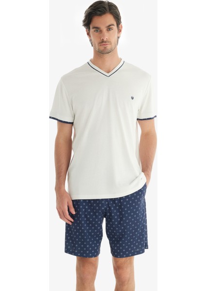 Erkek Pijama Takımı 40712 - Beyaz