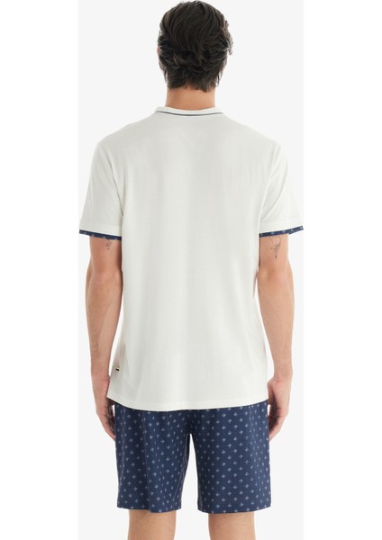 Erkek Pijama Takımı 40712 - Beyaz
