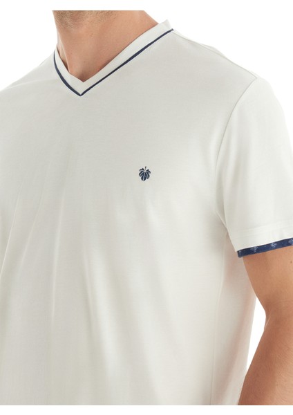 Erkek Pijama Takımı 40712 - Beyaz