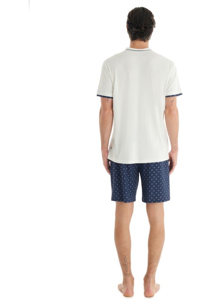 Erkek Pijama Takımı 40712 - Beyaz