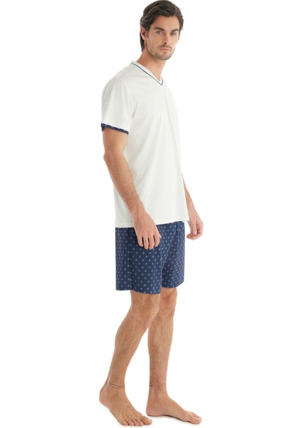 Erkek Pijama Takımı 40712 - Beyaz