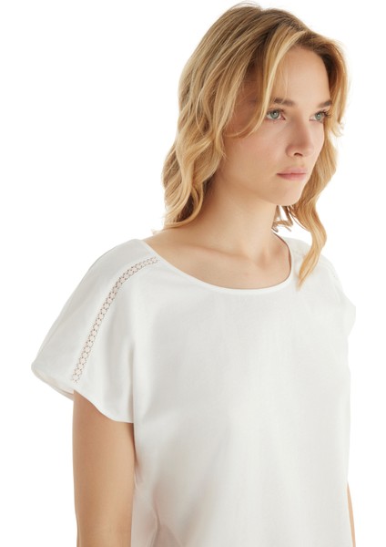 Kadın Pijama Takımı 51865 - Beyaz indirimleri