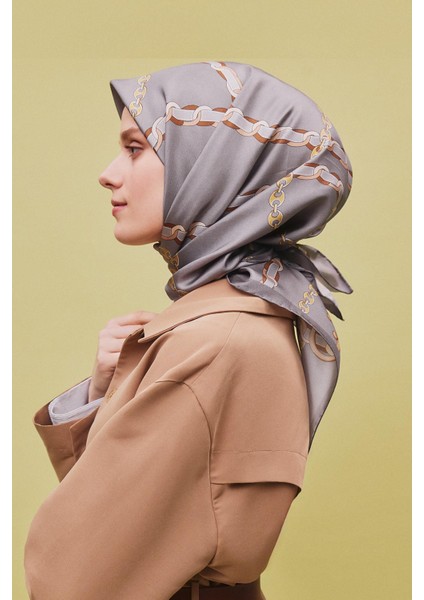 Leopar Desenli İpek Sura Eşarp 9352 34