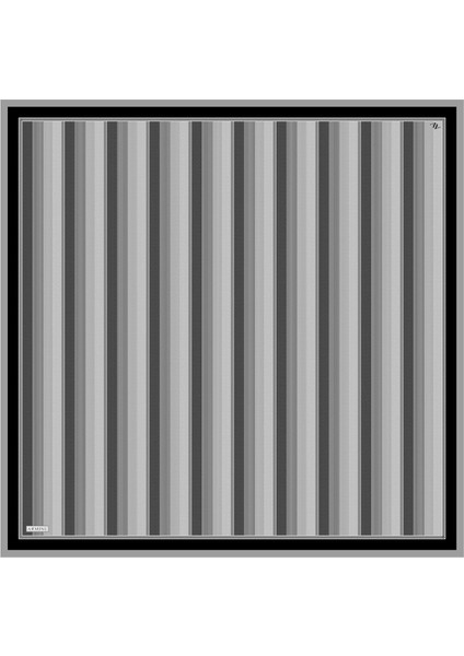Klasik Desenli Saf İpek Twill Eşarp 9333 83