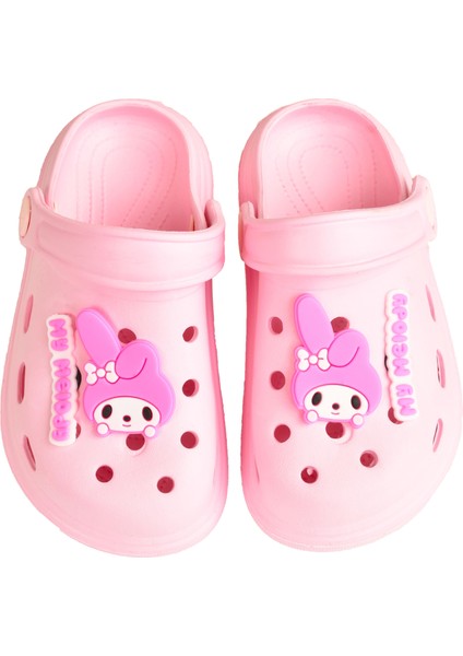 Kuromi My Melody Kız Çocuk Kaymaz Taban Terlik Havuz Plaj Sandaleti